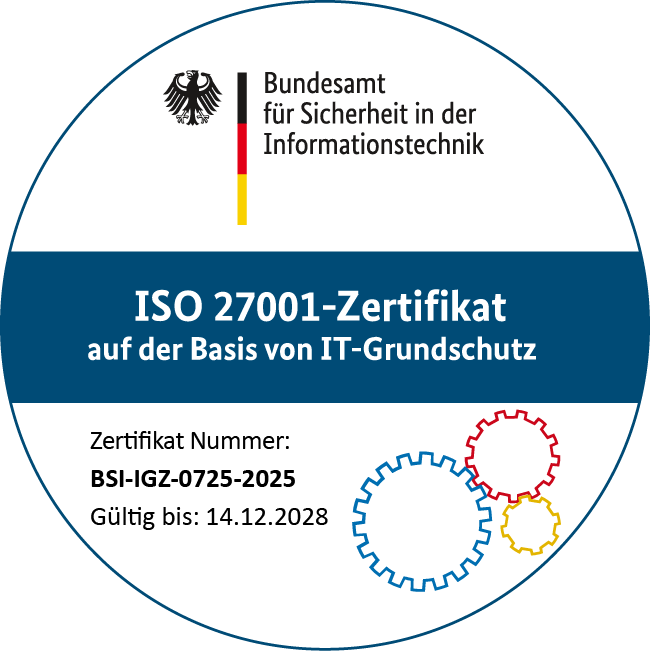 Logo ISO 27001 Zertifikat von ELSTER